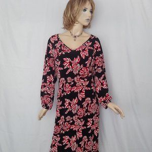 Nwt GLAMOUR 3D Flower Embossed Print Dress Sz 22W